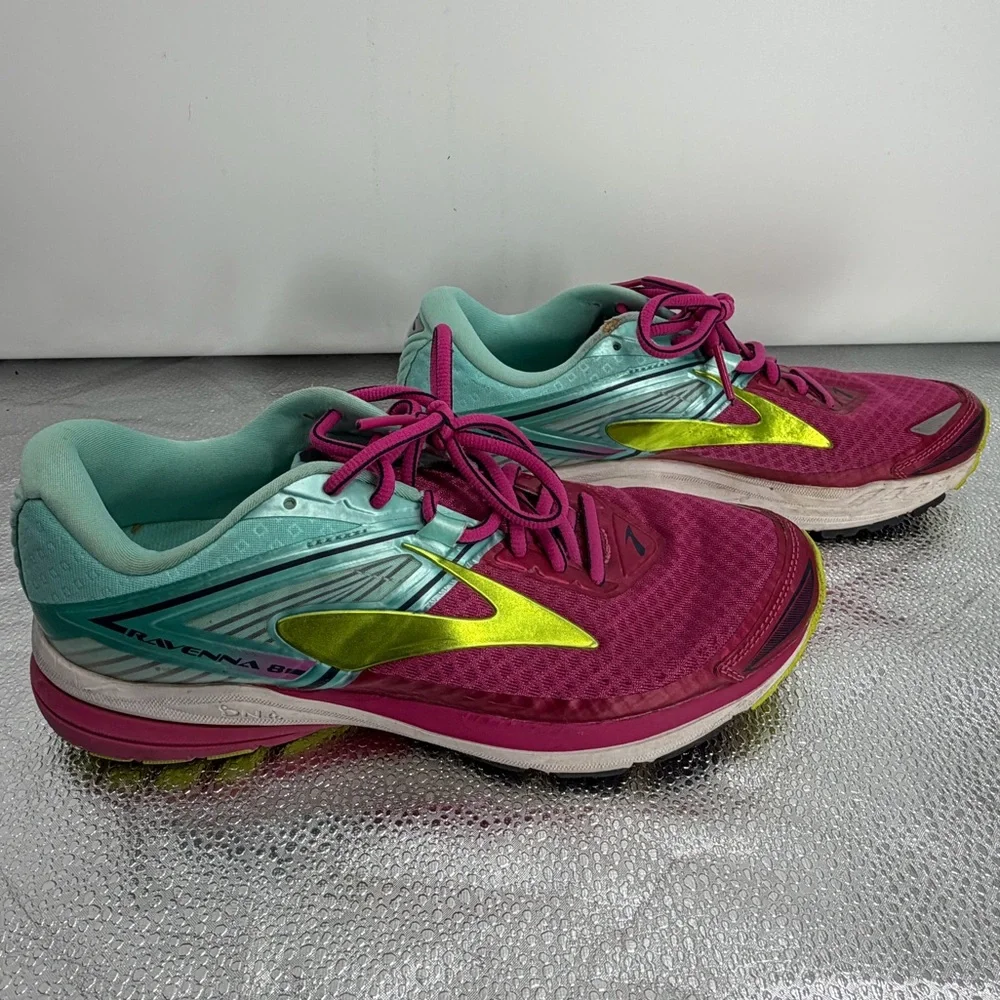 Brooks Ravenna 8 Running Shoes Women’s 8.5 Pink Teal Athletic Sneakers